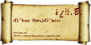 Ékes Benjámin névjegykártya